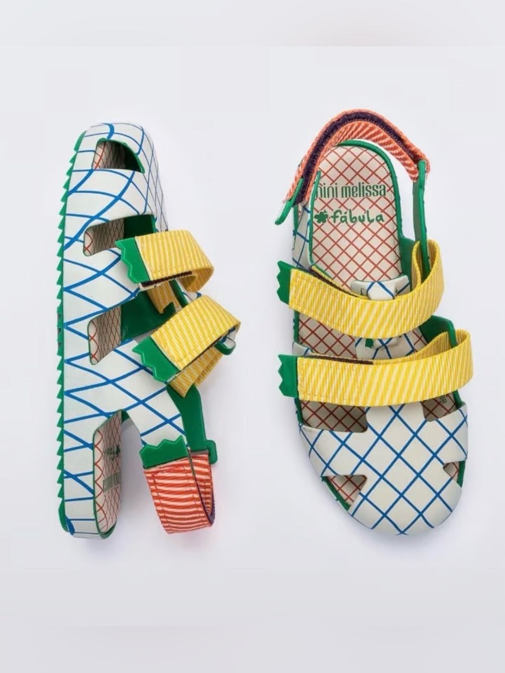 Kids Baby Mini Melissa Green Sole "Tudo Se Transforma" Sandals Shoes - Size US 6